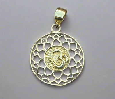 Om with Flower of Life Pendant #3