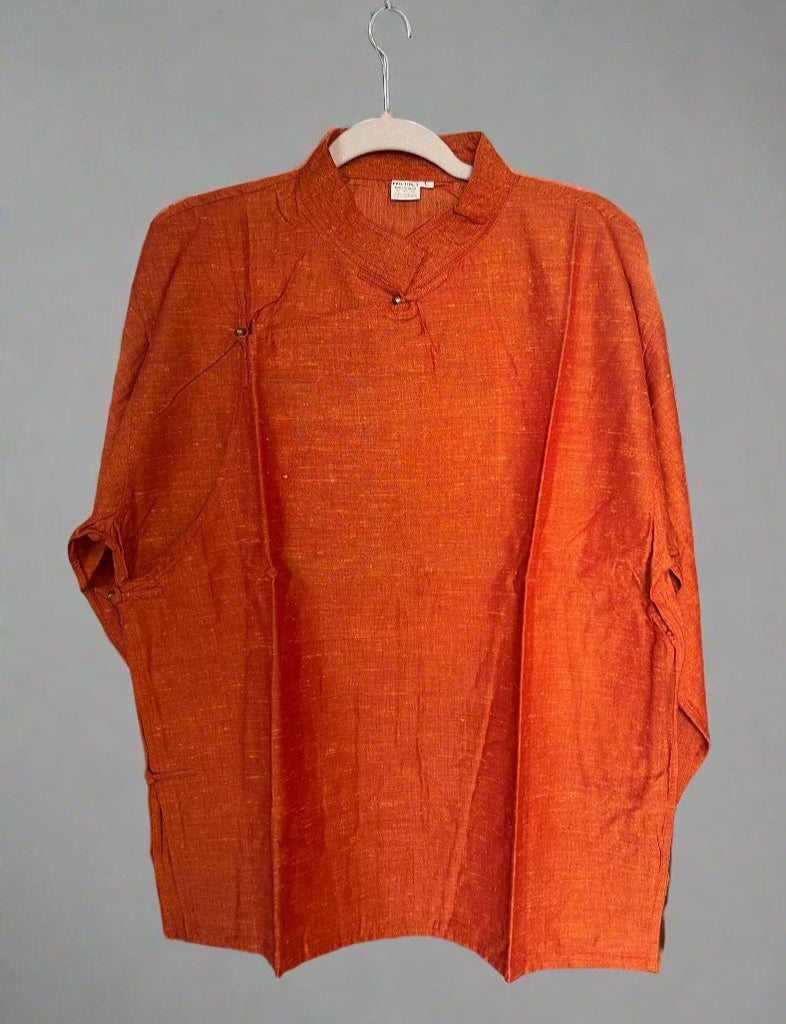 Tibetan Shirt: Orange #28ན