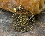 Om with Flower of Life Pendant #3