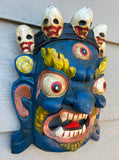 Mahakala Mask in Blue