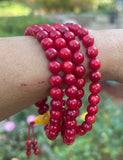 Dyed Coral Mala #36