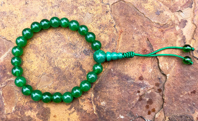 Green Agate Stone Wrist Mala #4