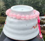 Rose Quartz Wrist Mala: Adjustable #9