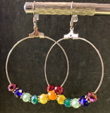 Rainbow Hoop Chakra Earrings #19