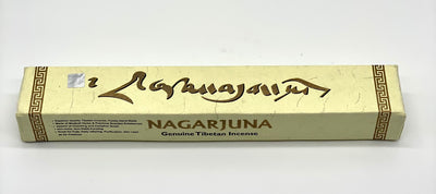 Rectangular Box with Nagarjuna Tibetan Incense written on top of box and the side of box.