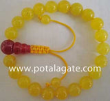 Honey Jade Wrist Mala: Adjustable #20