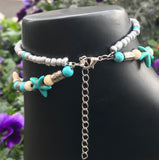 Lotus Anklet with Multi Layer stone