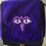 Buddha Eyes Embroidered Velvet Shoulder Bag - Small #7