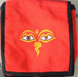Buddha Eyes Embroidered Velvet Shoulder Bag - Small #7