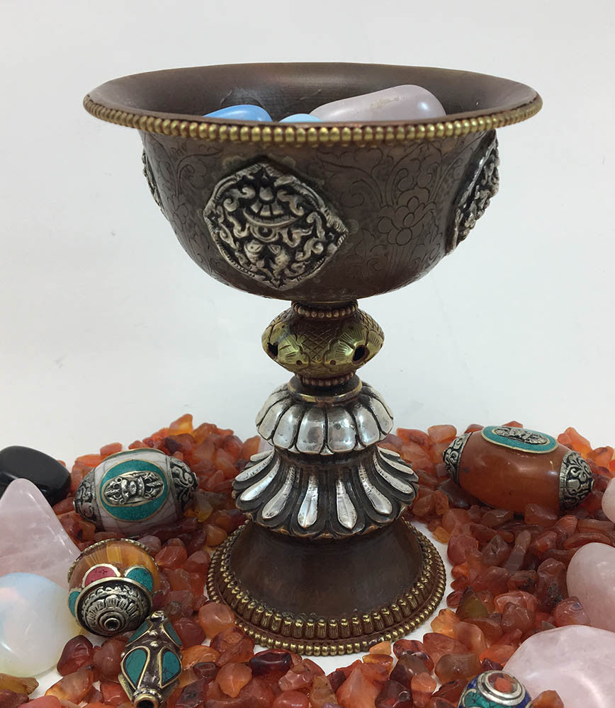 Copper with Gold Butterlamp