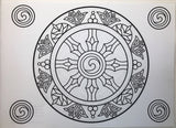 Sacred Wisdom Mandal Coloring Book #1