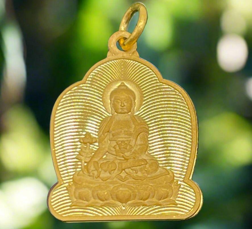 Medicine Buddha Gold Pendant #10