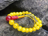 Honey Jade Wrist Mala: Adjustable #20