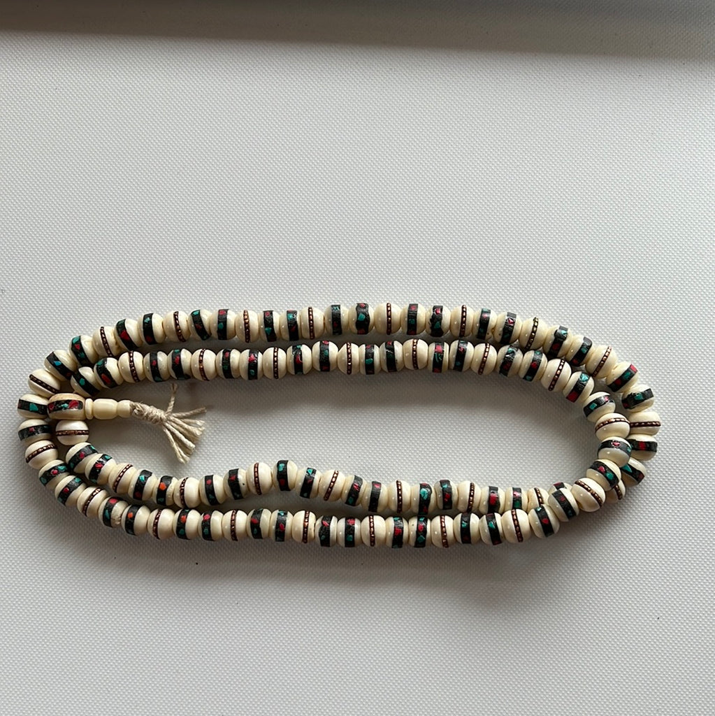 Inlaid Bone Mala #19
