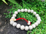 Lotus Seed Wrist Mala with Red Cord #23