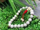 Lotus Seed Wrist Mala with Red Cord #23