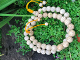 Lotus Seed Wrist Mala with Yellow Cord #22