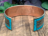Turquoise Cuff with Mantra