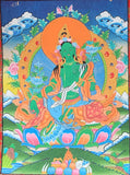 Green Tara Thangka Medium #23 LT