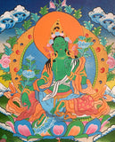Green Tara Thangka Medium #23 LT