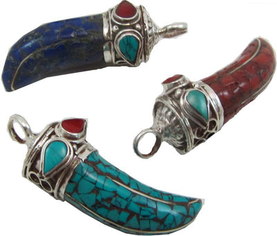 Tibetan Horn Pendant  # 38