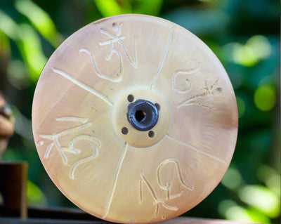 Om Wood Incense Burner #14