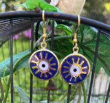 Hamsa Round Earring