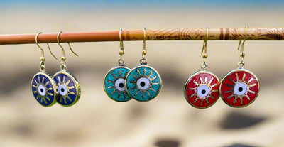 Hamsa Round Earring