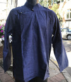 Tibetan Shirt: Blueཟུར #16