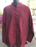 Tibetan Elegant Shirt ན: Maroon #11