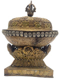 Antique Kapala with Stand and lid