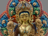 White Tara Statue with Backrest