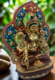 White Tara Statue with Backrest