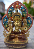 White Tara Statue with Backrest