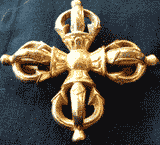 Gold Plate Crossed Dorje #9