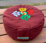 Zafu Cushion: Double Vajra དམར