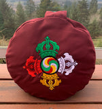 Zafu Cushion: Double Vajra དམར