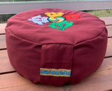 Zafu Cushion: Double Vajra དམར
