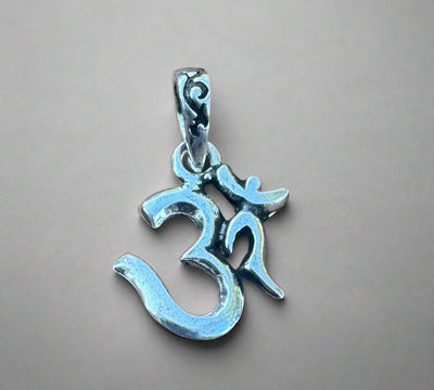 Sanskrit Om Silver Pendant # 18
