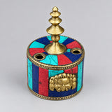 Inlaid stone Incense burner