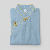 Tibetan Oriental Shirt in Light Blue