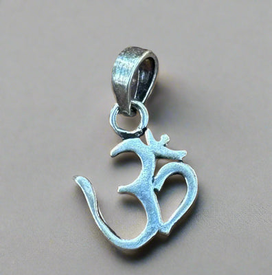 Om Silver Pendant Small # 1