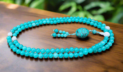 Aquamarine Mala 108 Beads #19