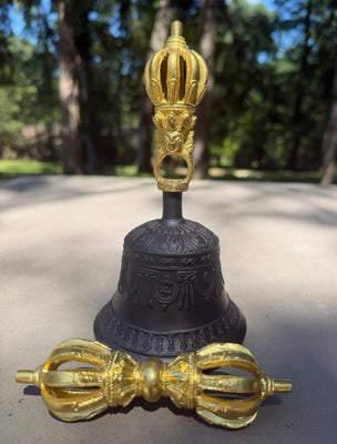 9-Spoke Tibetan Bell & Vajra (Dorje) Set