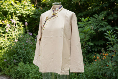 Oriental Tibetan Shirt in Cream Color