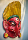 Garuda Wooden Mask in Red