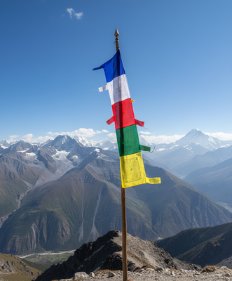 Prayer flag MULTI-DEITY POLE-STYLE  #5