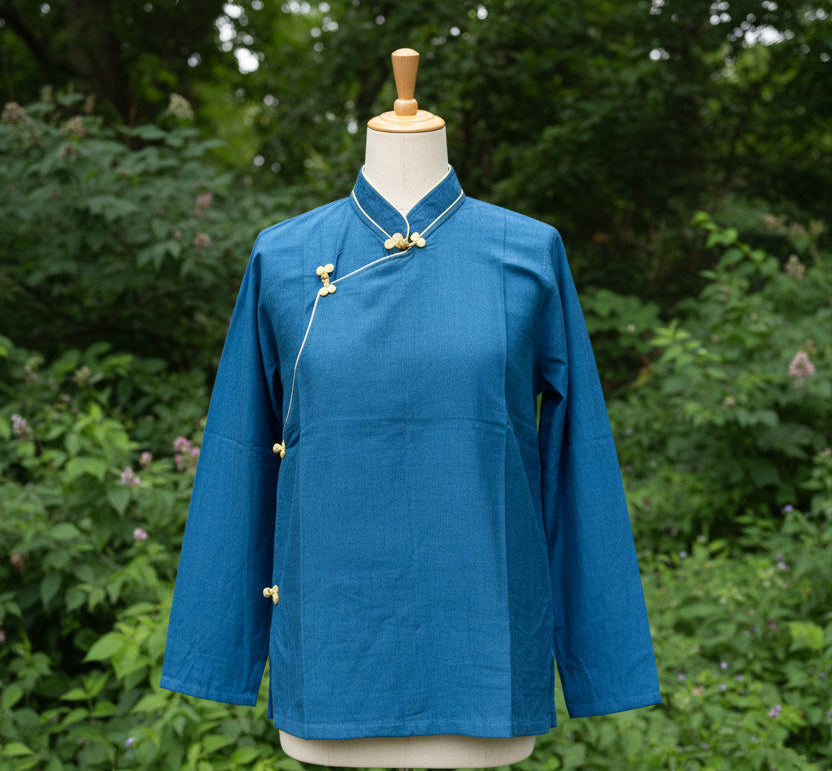 Tibetan Oriental Shirt in Green