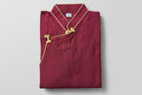 Oriental Tibetan Shirt in Maroon