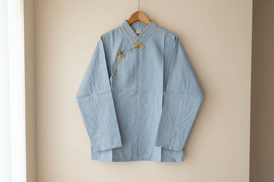 Tibetan Oriental Shirt in Light Blue